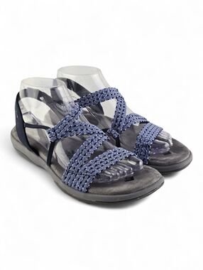 Skechers Women's Reggae Slim Vacay Strappy Sandals Blue 8